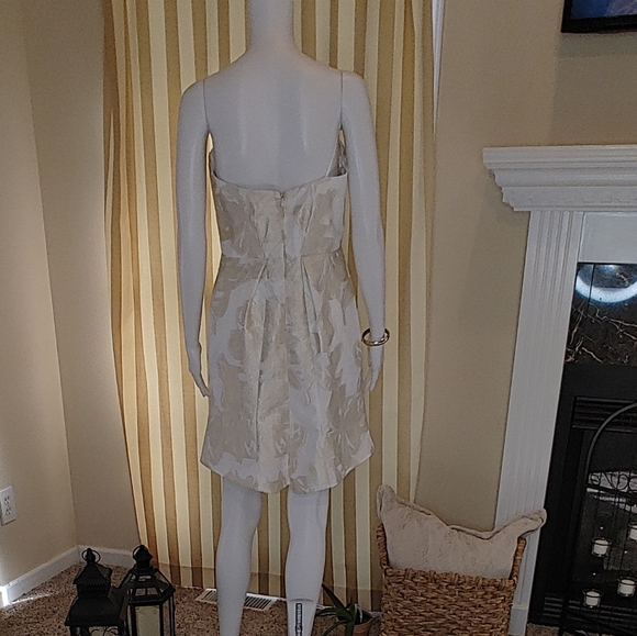 ABS STRAPLESS JEWELED BROCADE DRESS 6 - Picture 12 of 14